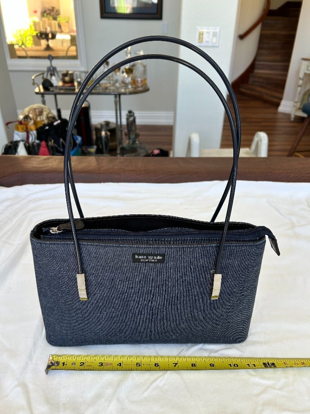 Vintage Kate Spade New York Dark Denim Tote Bag